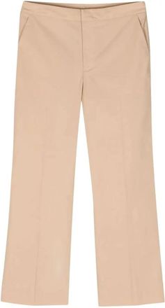 Twinset Ginger Root Straight Pants - Dames - Vrijetijds broeken - Beige - XS - Katoen - Broeken