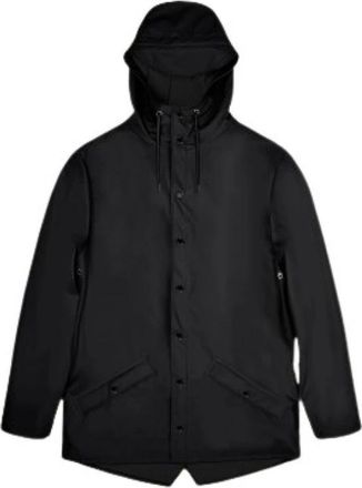 Rains Contemporary Unisex Waterdichte Jas - Dames - Regenjassen - Zwart - 2XL - Polyester - Jassen