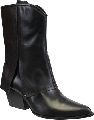 Naked Feet Womens Curio Heeled Mid Shaft Boots In Black
