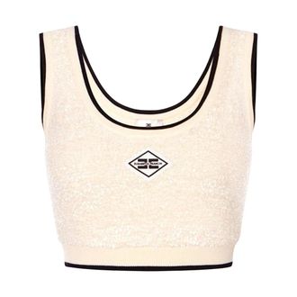 Elisabetta Franchi Dames, Tops, Wit, Maat: XS