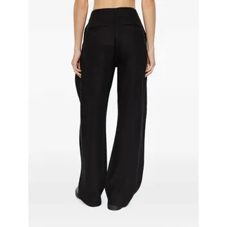 Iro Wide-Leg Pleated Tencel Trousers - Black