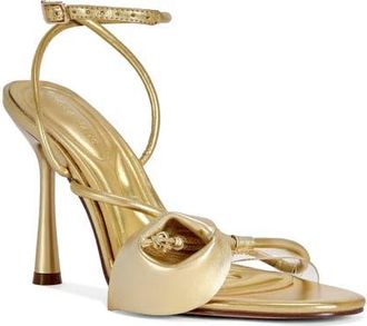 Azalea Wang Nilo Sandal in Gold at Nordstrom, Size 7.5