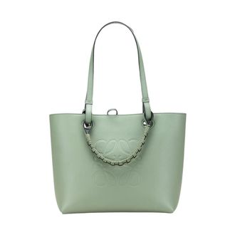 Loewe Pre-owned Leren Tote Bag - Dames - Pre-owned - Groen - Maat: ONE Size Leer