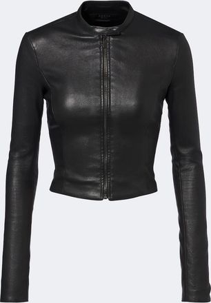 Gucci Cropped leather jacket