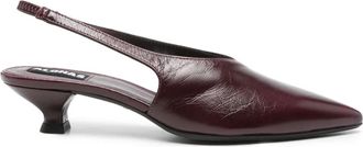 Alohas 40 mm slingback pumps met puntige neus en hak - Rood