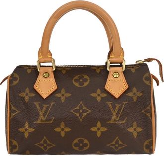 Louis Vuitton Speedy Mini Hl Handbag Monogram Canvas Brown Canvas Handbag (Pre-Owned)