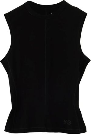 adidas Tops, Dames, Zwart, L, Katoen, Aansluitende Tanktop Zwart Stijlvol Biologisch Katoen