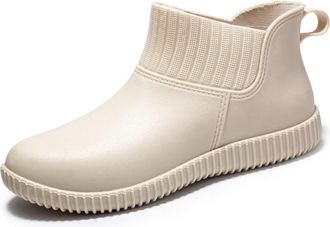 Generic Wellington Boots For Women Fashionable Low Cut Rubber Non Slip Outdoor Work Shoes For Walking Washing Car All Season Comfortable Casual Wear With Jean