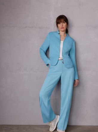 Cr&eacute;ation L Jackenblazer CREATION L PREMIUM Lyocell-Leinen-Blazer, Damen, Gr. 36, aqua, 90% Lyocell, 10% Leinen, Blazer Jackenblazer