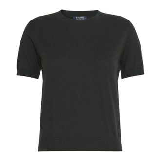 Max Mara Round-neck Truien - Dames - Ronde hals truien - Zwart - L - Katoen - Truien & Vesten