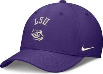 Nike LSU Campus Prep Nike Mens Dri-FIT College Hat in Purple | NC3051LLSN-EK5