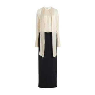Darkpark Vestido Monica con Cintura El&aacute;stica - Dresses - Mujer - Blanco - S