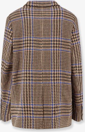 Closed Womens Coat Double-Breasted Prince Of Wales Brown Recycled Wool