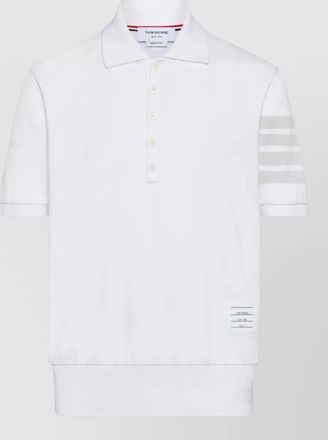 Thom Browne cotton piqu&eacute; polo shirt