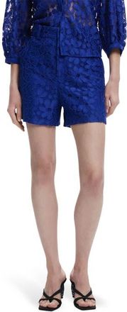 Desigual Floral Lace Shorts in Dark Blue at Nordstrom, Size 40