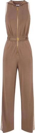 Elisabetta Franchi Jumpsuits, female, Beige, XS, Knit Jumpsuit