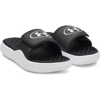 Under Armour UA Ignite Pro 8 Water Resistant Slide Sandal in Black at Nordstrom, Size 10