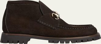 Gucci Sylke Suede Horsebit Booties