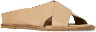 Aquatalia Potenza Slide Sandal in Sand Leather at Nordstrom, Size 10.5