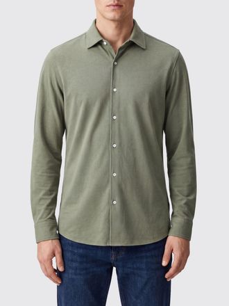 Brooksfield Camicia casual slim fit in jersey di cotone con collo francese