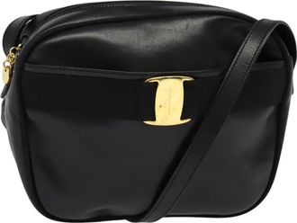 Ferragamo Vala Shoulder Bag Leather Leather Shoulder Bag Bag (Pre-Owned)