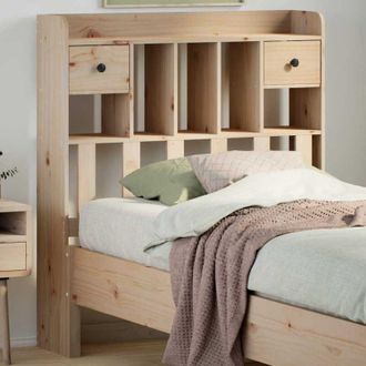 vidaXL Testiera con Ripiani 75 cm in Legno Massello di Pino - Vidaxl