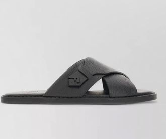 Fendi leather slide sandals