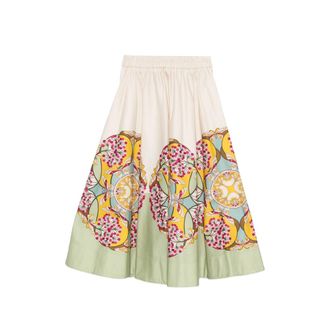La DoubleJ Floral-print Midi Skirt