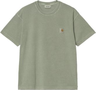 Carhartt Work in Progress Carhartt Wip, T-Shirts, male, Green, Size: S Nelson Short Sleeve Logo Tee