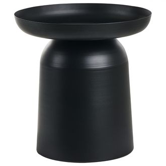 Beliani Beliani - Mesa Auxiliar De Metal Redonda Negro Torrens