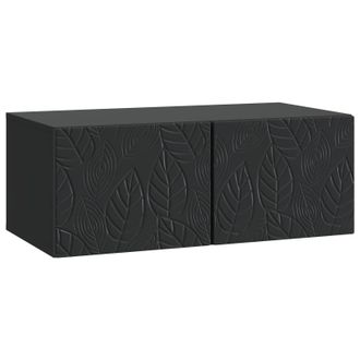 vidaXL Mueble De Tv De Pared 59,5 X 31 Cm Negro Madera De Ingenier&iacute;a Vidaxl
