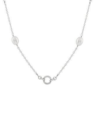 Splendid Pearls Rhodium Plated 7-8Mm Pearl Necklace