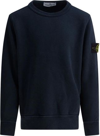 Stone Island Kids Sweatshirts, male, Blue, 10 Y, Blue Sweatshirt for Boys Aw25