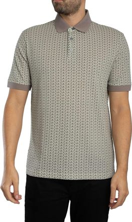 A|X Armani Exchange Polo Shirt Met All-Over Print, Beige