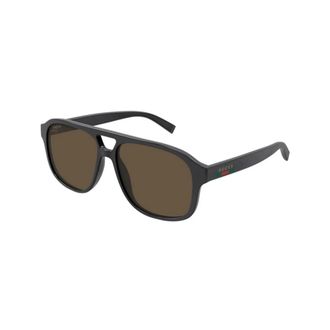 Gucci Authentieke Stijlvolle Brillen Premium Kwaliteit - Heren - Zonnebrillen - Grijs - 57 MM - Accessoires