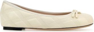 Valentino Garavani Ivory Leren Ballerinas - Dames - Ballerinas - Wit - 36 EU - Leer - Schoenen