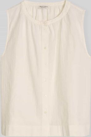 Marc O'Polo Relaxed Fit Bluse aus reiner Baumwolle in Weiss, Gr&ouml;&szlig;e 40