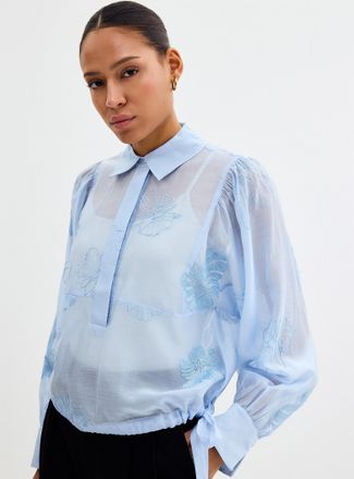 Second Female Womens Vira embroidered sky blouse