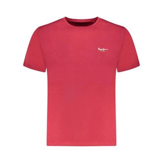 Pepe Jeans London Tops, Heren, Rood, 2Xl, Katoen, Sport T-shirt van Katoen