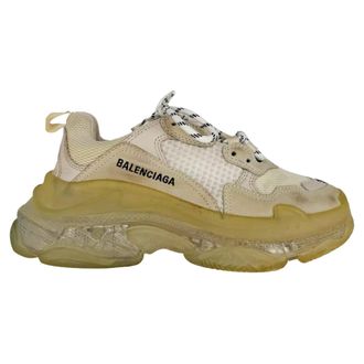 Balenciaga Balenciaga Triple S Doorzichtige Zolen Sneakers in Witte Polyester