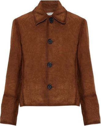 Zadig&Voltaire Lessa Suede Jacket - Dames - Leren en Su&egrave;de Jassen - Bruin - S - Leer - Jassen