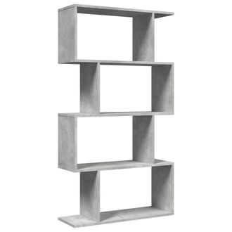 vidaXL Librer&iacute;a Divisora 4 Niveles Madera Gris Hormig&oacute;n 70x24x129 Cm Vidaxl