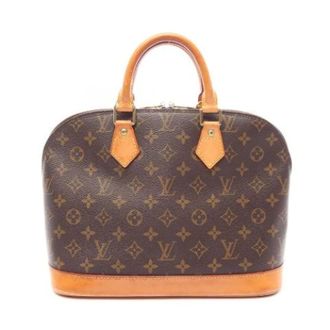 Louis Vuitton Pre-owned Vintage Monogram Canvas Handbag - Dames - Pre-owned - Bruin - Maat: ONE Size Leer