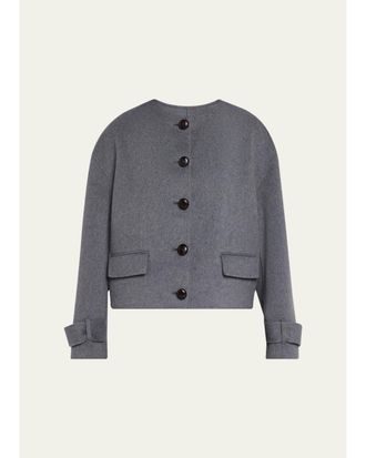 Veronica Beard Elaris Virgin Wool-Blend Crop Jacket