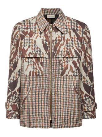 Pierre-Louis Mascia Jack met pied-de-poule patroon en patchwork - Bruin
