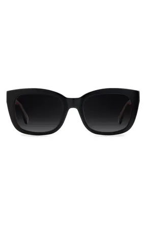 Kate Spade New York tammy 53mm rectangular sunglasses in Black Pink/gray Polar at Nordstrom