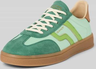 GANT Sneaker aus Leder-Mix mit Label-Detail Modell CUZIMA in Hellgruen, Gr&ouml;&szlig;e 38