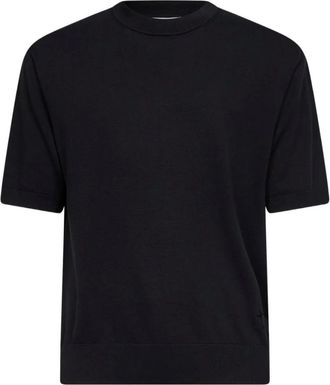 Laneus Maglietta Girocollo Mezza Manica - Heren - Ronde hals truien - Zwart - M - Denim - Truien & Vesten