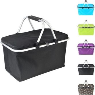 Trade Shop Trade Shop - Cesta De Picnic Plegable Bolsa Nevera Herm&eacute;tica Con Asa Mar Playa