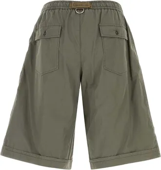 Dolce & Gabbana Mens Cotton Poplin Bermuda Shorts Green Bermudas
